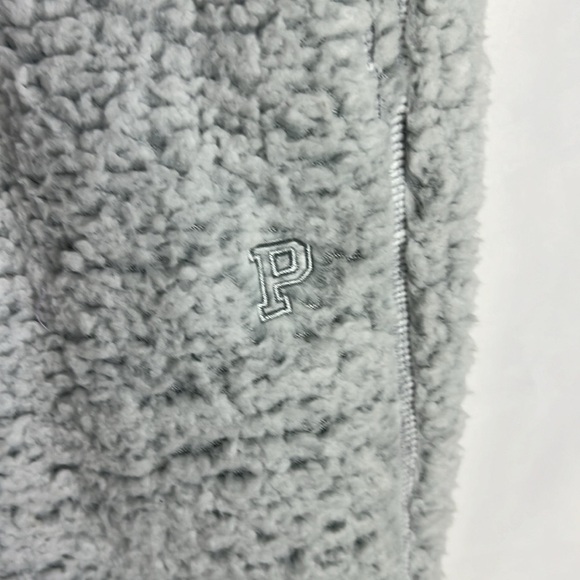 PINK High Waist Sherpa Joggers Gray NWT Cozy Sz L - Picture 4 of 10
